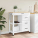 Wooden Kitchen Trolley 84cm Wide With 4 Drawers - Monza