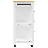 Wooden Kitchen Trolley 84cm Wide With 4 Drawers - Monza