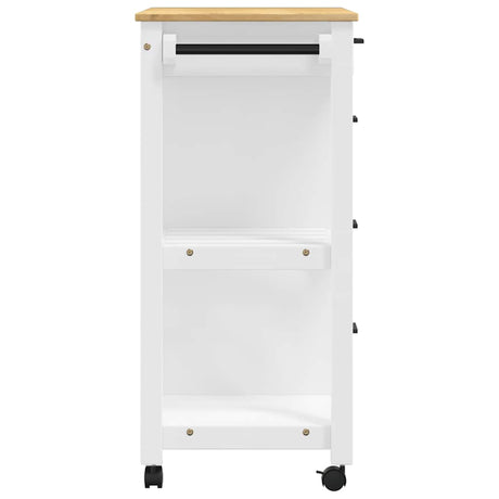 Wooden Kitchen Trolley 84cm Wide With 4 Drawers - Monza