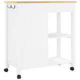 Wooden Kitchen Trolley 84cm Wide With 4 Drawers - Monza