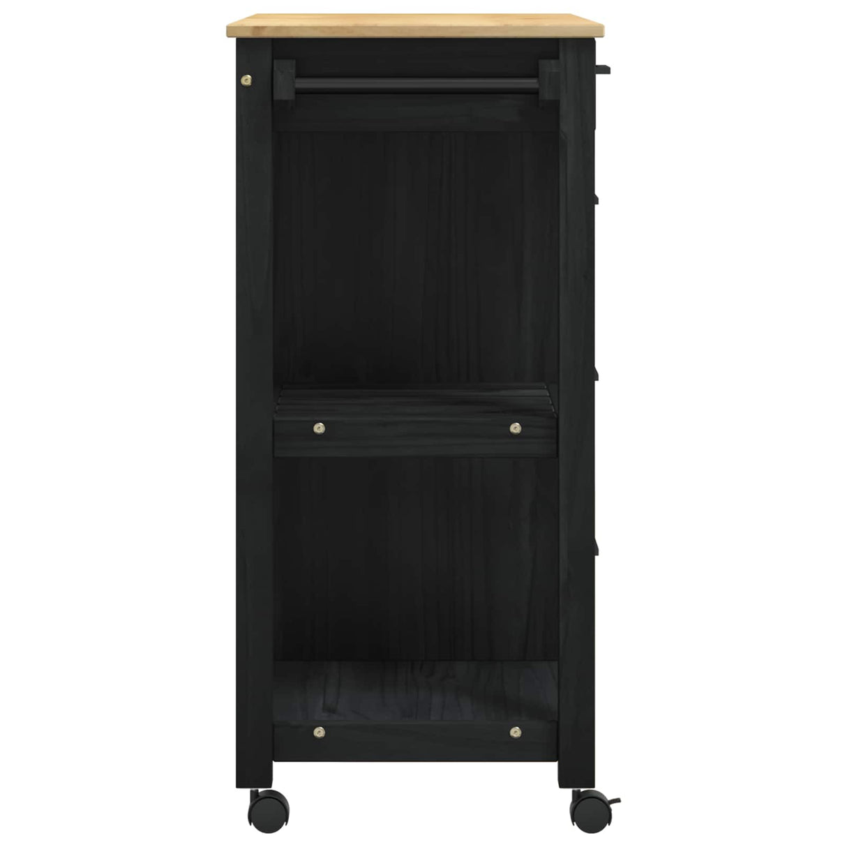 Wooden Kitchen Trolley 84cm Wide With 4 Drawers - Monza