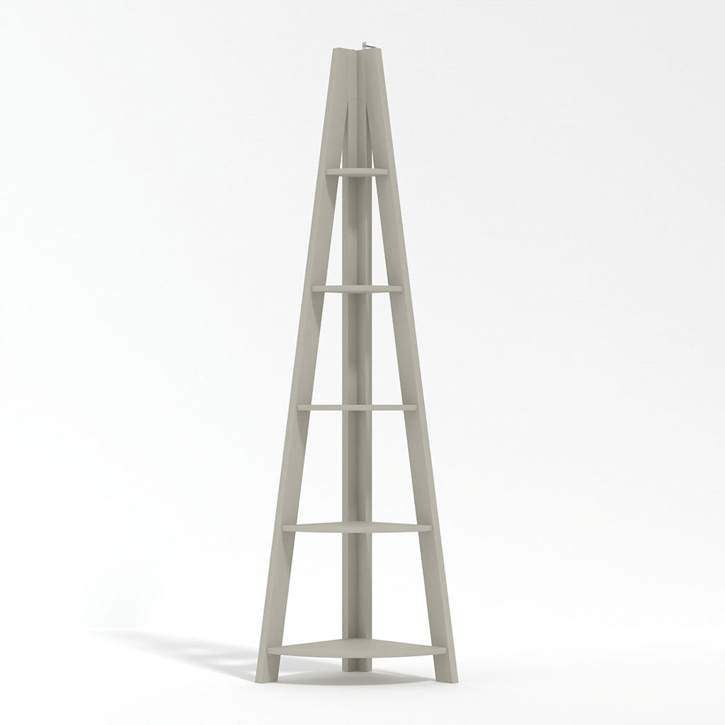 Wooden Ladder Shelving Unit Corner - Tiva | Cozy Furniture Direct