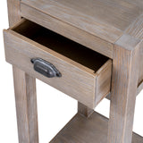 Wooden Lamp Table 35cm Wide With 1 Drawer - Haldon