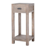 Wooden Lamp Table 35cm Wide With 1 Drawer - Haldon