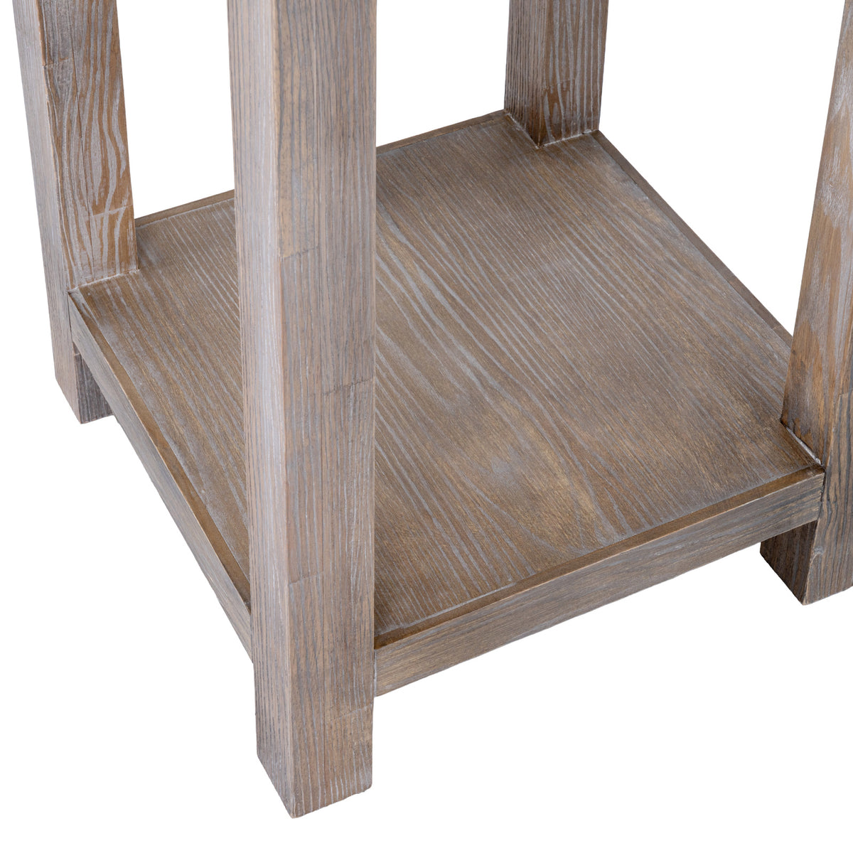 Wooden Lamp Table 40cm Wide With 1 Drawer - Haldon