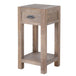 Wooden Lamp Table 40cm Wide With 1 Drawer - Haldon