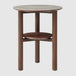 Wooden Lamp Table 45cm Wide Round With Marble Effect Glass Top - Willow