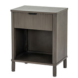 Wooden Lamp Table 45cm Wide With 1 Drawer - Reed
