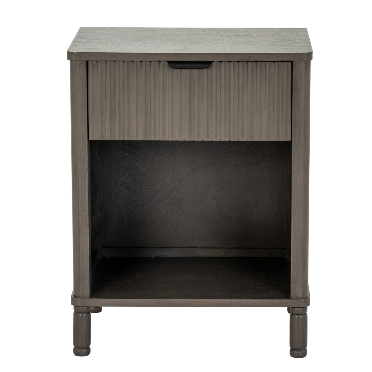 Wooden Lamp Table 45cm Wide With 1 Drawer - Reed