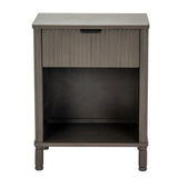 Wooden Lamp Table 45cm Wide With 1 Drawer - Reed