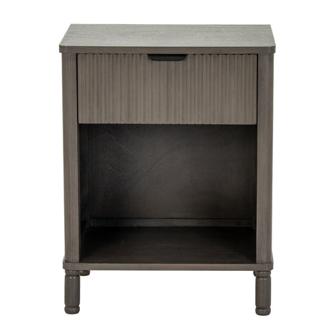 Wooden Lamp Table 45cm Wide With 1 Drawer - Reed