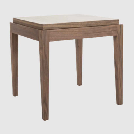 Wooden Lamp Table 50cm Wide Square - Peony