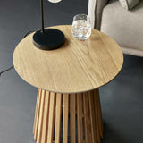 Wooden Lamp Table Round - Ollie