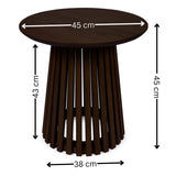 Wooden Lamp Table Round - Ollie