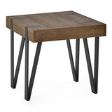 Wooden Lamp Table Square - Troy
