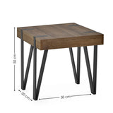 Wooden Lamp Table Square - Troy
