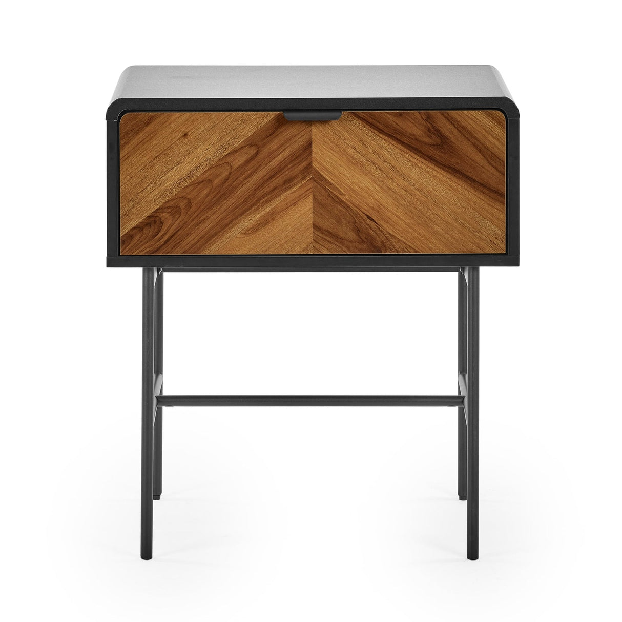 Wooden Lamp Table With 1 Drawer - Alvin