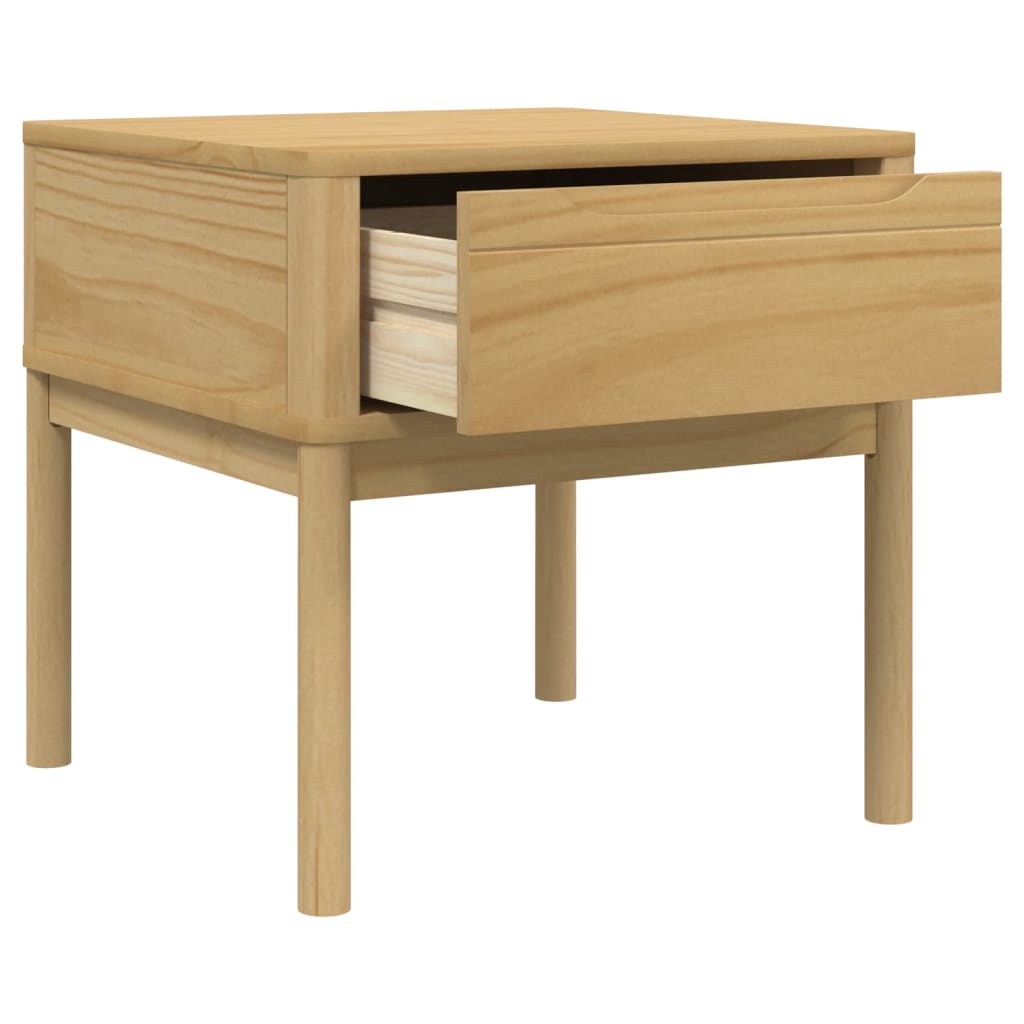 Wooden Lamp Table With 1 Drawer - Floro