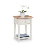 Wooden Lamp Table With 1 Drawer - Provence