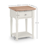 Wooden Lamp Table With 1 Drawer - Provence