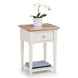 Wooden Lamp Table With 1 Drawer - Provence