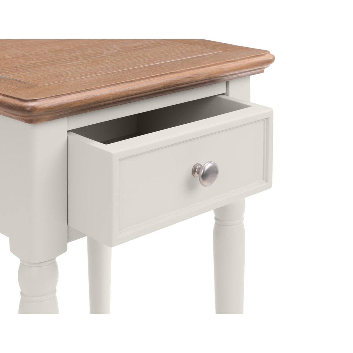 Wooden Lamp Table With 1 Drawer - Provence