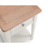 Wooden Lamp Table With 1 Drawer - Provence