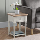 Wooden Lamp Table With 1 Drawer - Provence