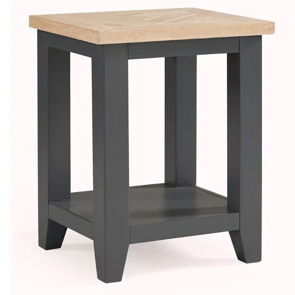 Wooden Lamp Table With 2 Drawers - Bordeaux