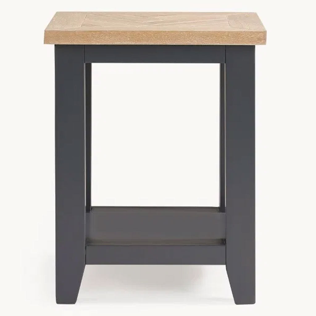 Wooden Lamp Table With 2 Drawers - Bordeaux