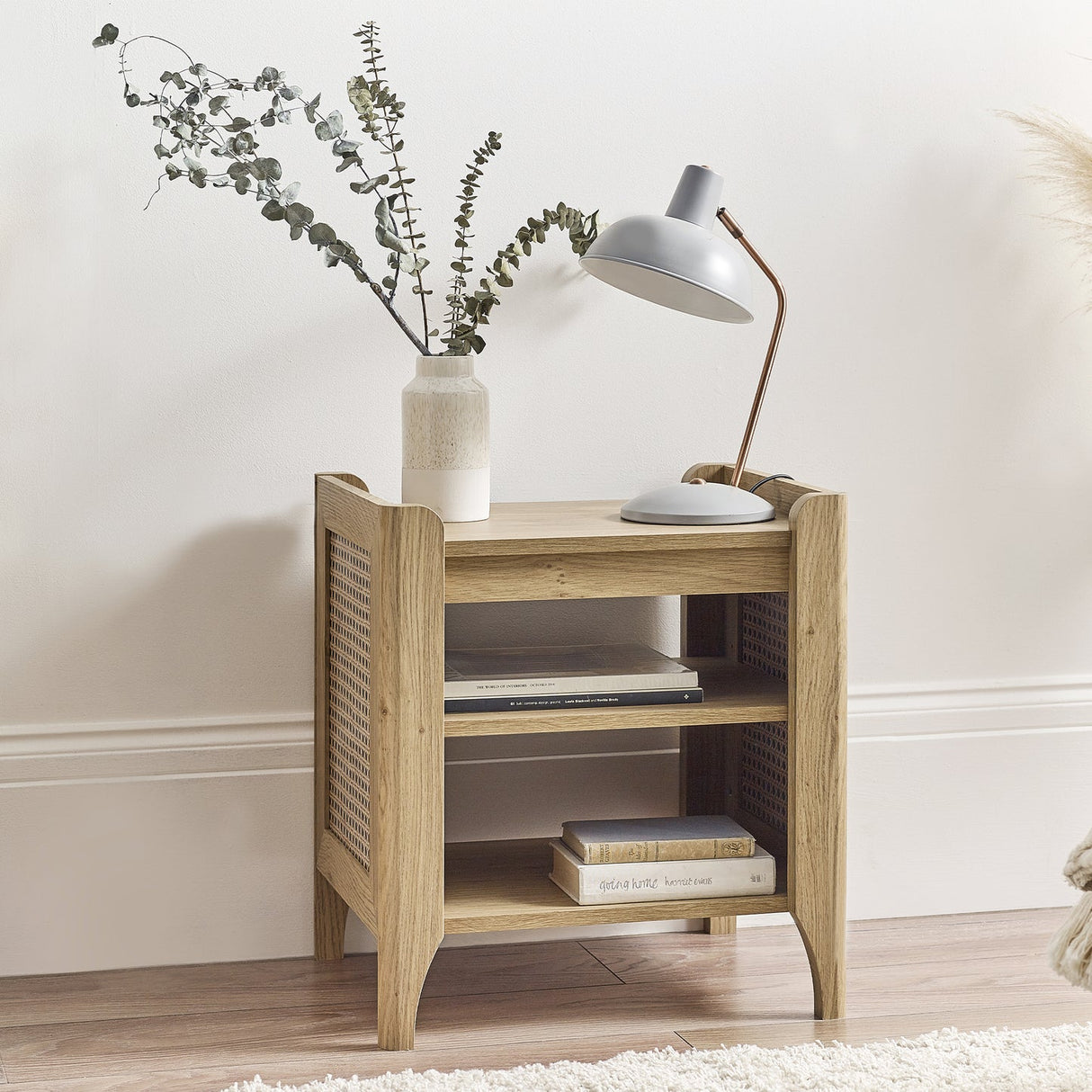 Wooden Lamp Table With Removable Shelf - Sydney