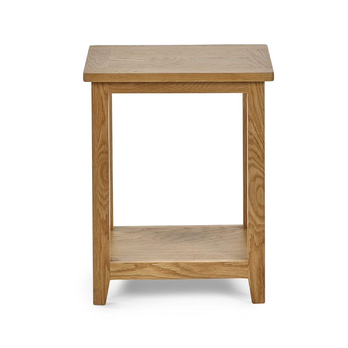 Wooden Lamp Table With Undershelf - Mallory