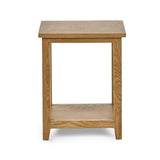 Wooden Lamp Table With Undershelf - Mallory