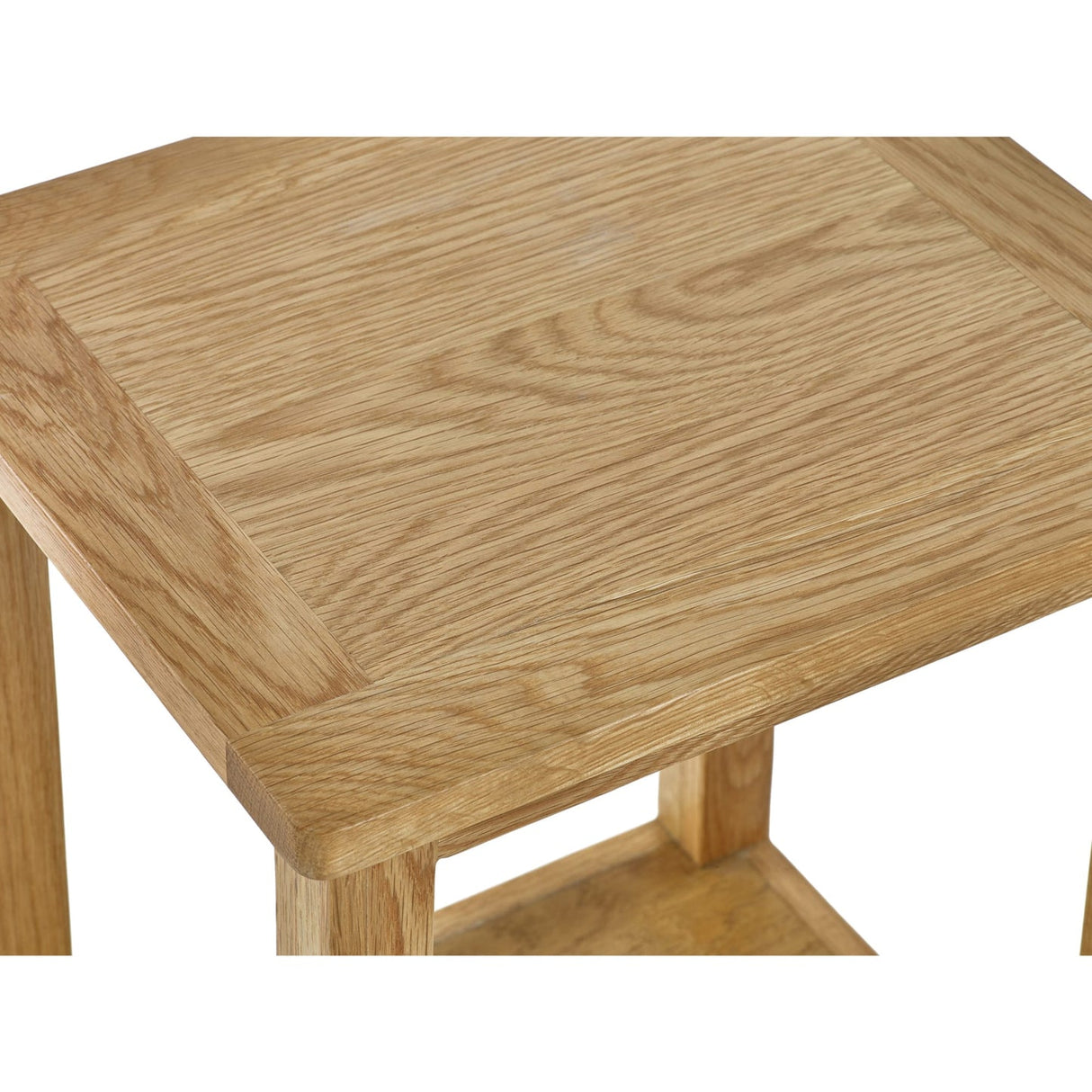 Wooden Lamp Table With Undershelf - Mallory