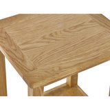 Wooden Lamp Table With Undershelf - Mallory