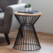 Wooden Lamp Table With Wire Frame Round - Jersey