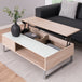 Wooden Lift Up Coffee Table With Glass Top - Azalea