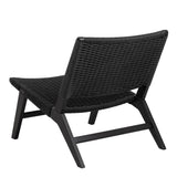 Wooden Lounge Chair With Woven Paper Plaits - Carson
