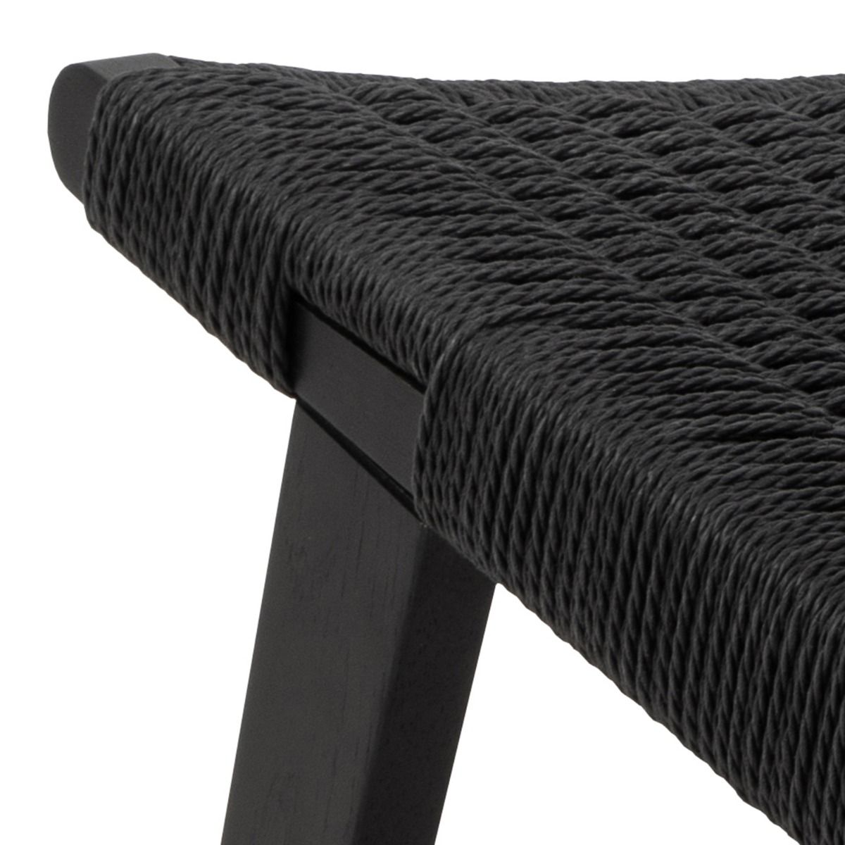 Wooden Lounge Chair With Woven Paper Plaits - Carson