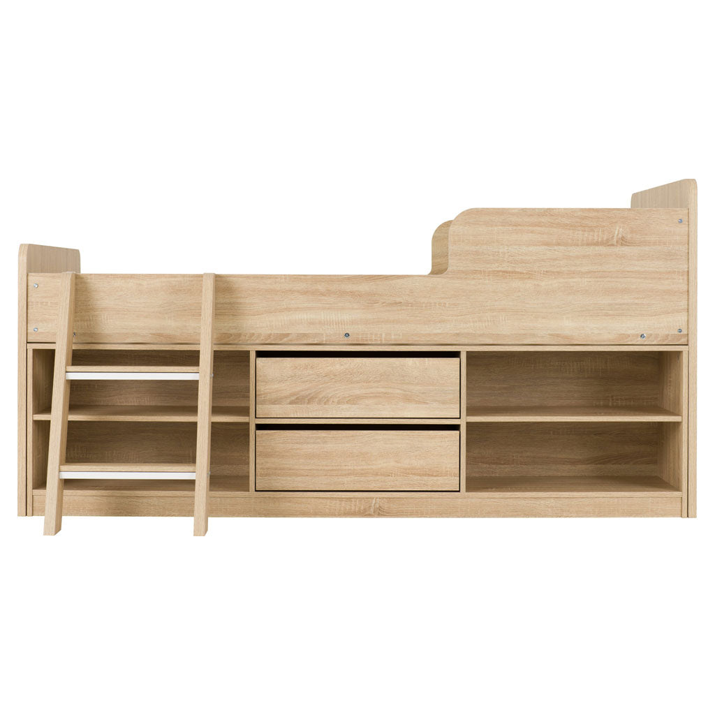 Wooden Low Sleeper Bed With Ladder - Felix