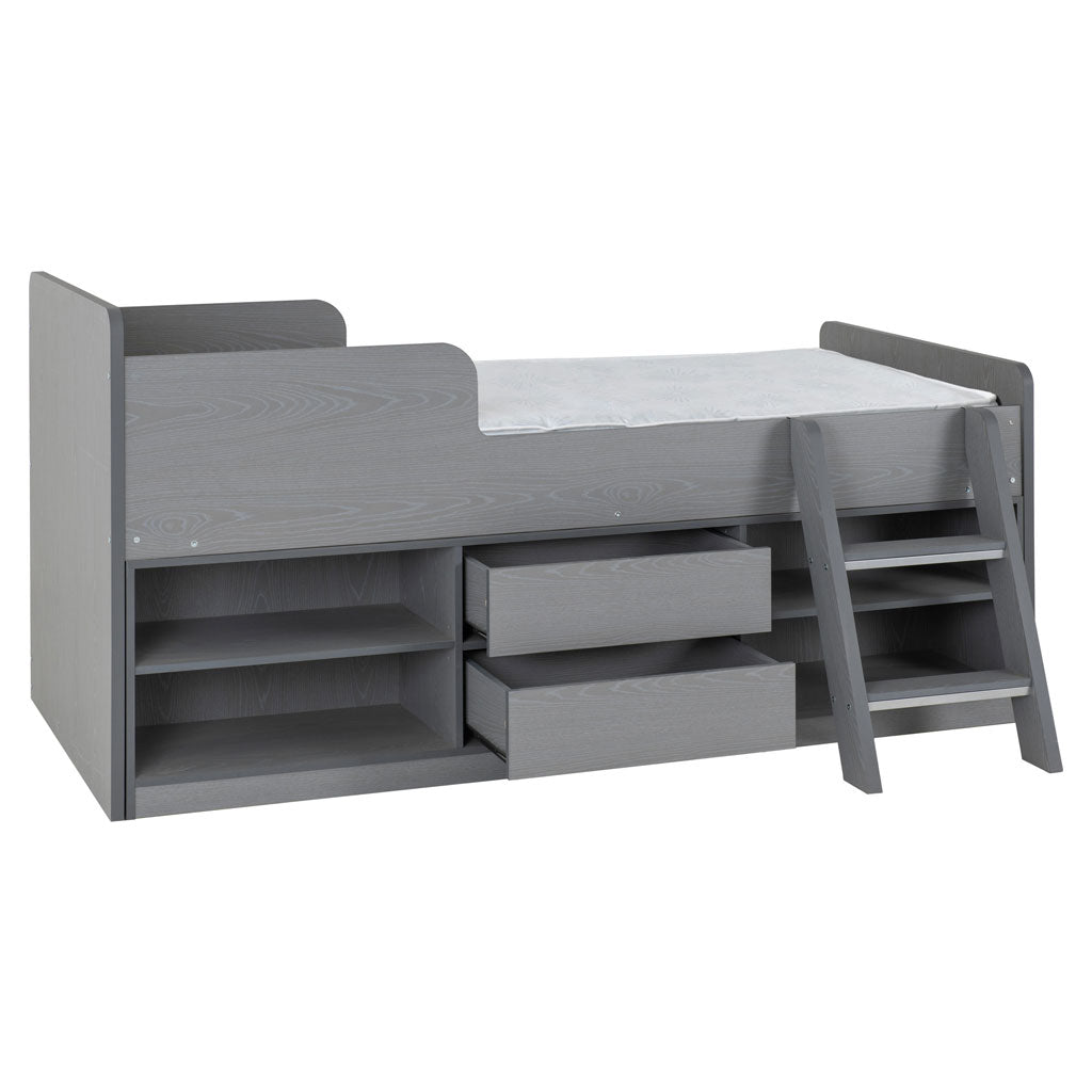 Wooden Low Sleeper Bed With Ladder - Felix