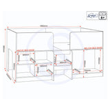 Wooden Low Sleeper Bed With Ladder - Orlando