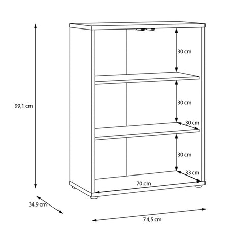 Wooden Low Storage Cabinet With 2 Glass Fronted Push-to-Open Doors - Alice Springs