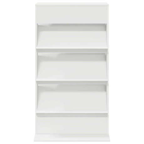 Wooden Magazine Rack 126cm High With 3 Shelves - Vantage Home
