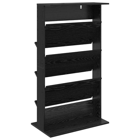 Wooden Magazine Rack 126cm High With 3 Shelves - Vantage Home