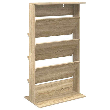 Wooden Magazine Rack 126cm High With 3 Shelves - Vantage Home