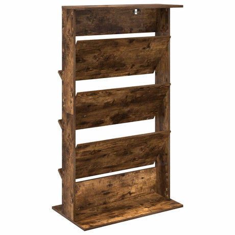 Wooden Magazine Rack 126cm High With 3 Shelves - Vantage Home