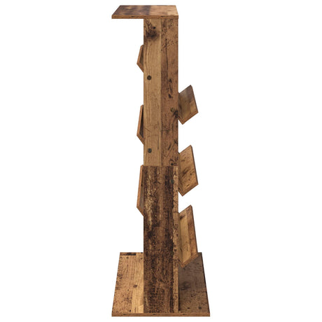 Wooden Magazine Rack 126cm High With 3 Shelves - Vantage Home