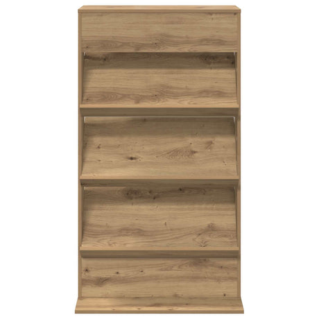 Wooden Magazine Rack 126cm High With 3 Shelves - Vantage Home