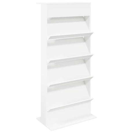 Wooden Magazine Rack 156cm High With 4 Shelves - Vantage Home